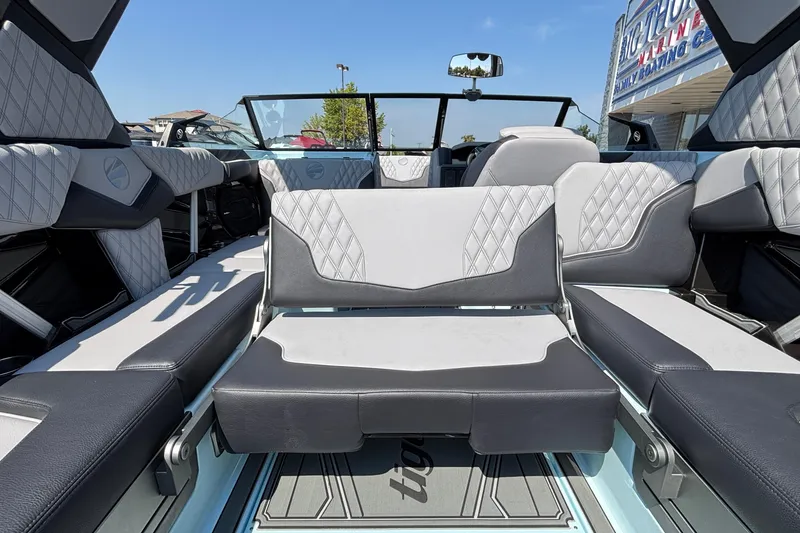 Slide: The Image of 2026 Tigé 24RZX boat interior with luxurious seating and modern design. - 39