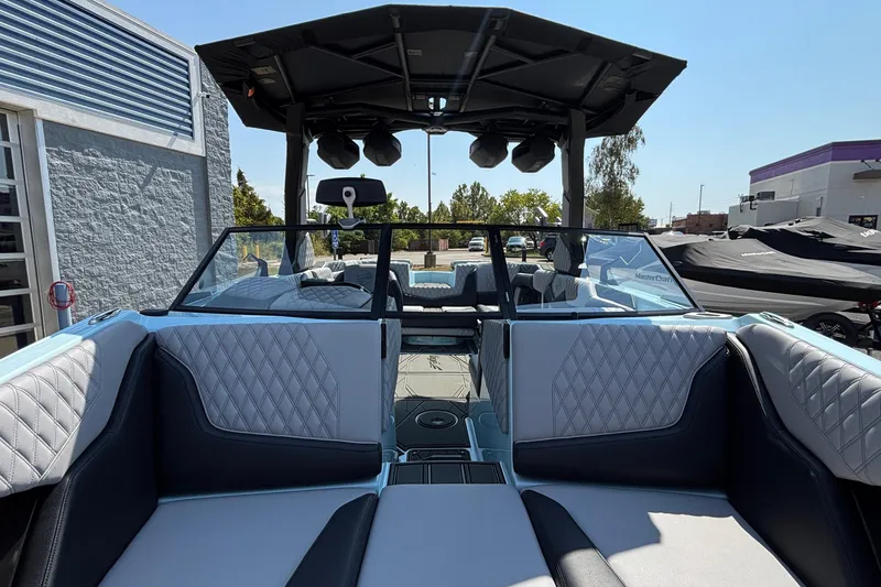 Slide: The Image of 2026 Tigé 24RZX boat interior with modern seating and sleek design. - 55