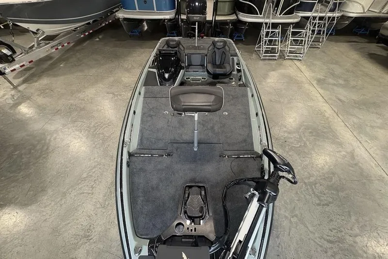 Slide: The Image of 2026 Skeeter FXR20 Apex fishing boat interior with seating and equipment. - 33