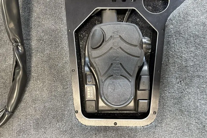 Slide: The Image of Foot pedal control on 2026 Skeeter FXR20 Apex boat, featuring advanced navigation buttons. - 8