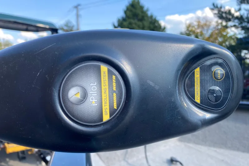 Slide: The Image of Close-up of iPilot GPS trolling system on 2011 Tracker Pro Guide V-175 Combo. - 8