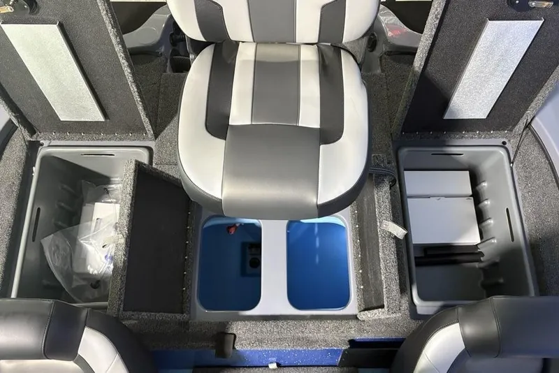 Slide: The Image of Interior of 2026 Nitro Z18 Pro boat with storage compartments and seating. - 22