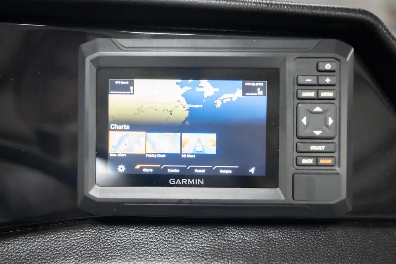 Slide: The Image of Dashboard display of 2026 Bennington 20 SFC boat showing RPM and speed metrics. - 41