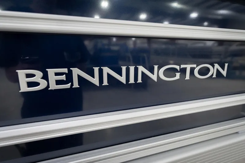 Slide: The Image of 2026 Bennington 20 SFC boat logo with Reeder-Trausch Marine contact details. - 54