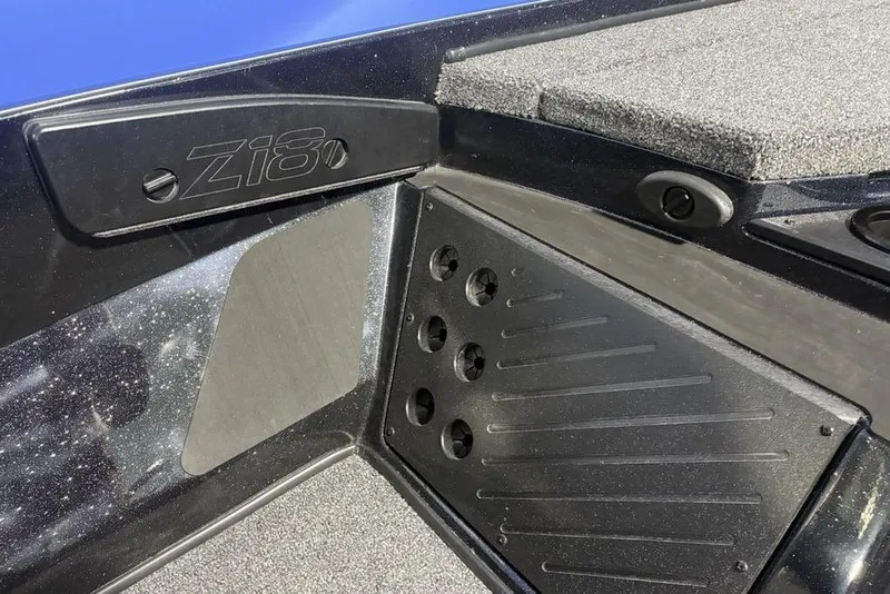 Slide: The Image of Nitro Z18 Pro 2026 boat interior detail with textured surfaces and sleek design. - 13