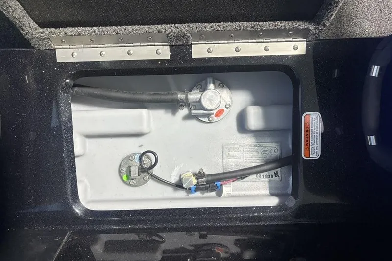 Slide: The Image of Fuel tank compartment of a 2026 Nitro Z18 Pro boat. - 18