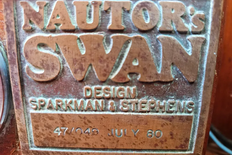 Slide: The Image of Vintage Icom IC-M80 marine radio telephone on Nautor Swan 47 yacht, 1980 model. - 26