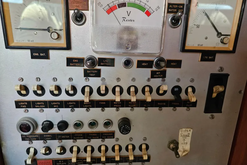 Slide: The Image of Volvo Penta engine in 1980 Nautor Swan 47 sailboat, detailed view. - 27