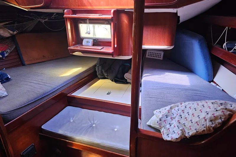 Slide: The Image of Stainless steel sink with dish rack on a 1980 Nautor Swan 47 yacht. - 31