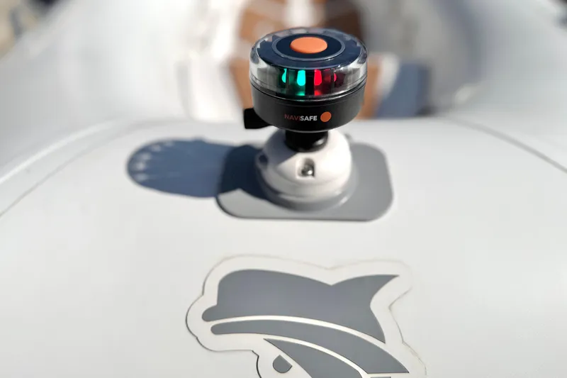 Slide: The Image of Red and green navigation light on Caribe MPV 10, 2025 model. - 36