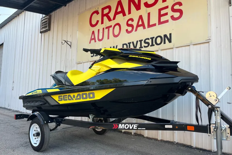 Slide: The Image of 2016 Sea-Doo GTR 215 with Intelligent Brake and Reverse (iBR) feature, yellow seat. - 27
