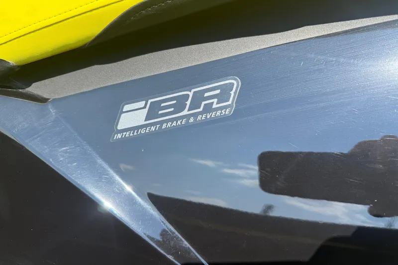 Slide: The Image of 2016 Sea-Doo GTR 215 with Intelligent Brake & Reverse system logo. - 57