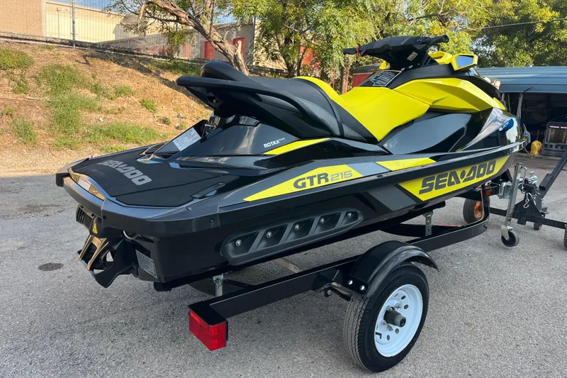 Slide: The Image of 2016 Sea-Doo GTR 215 jet ski on trailer at Cransh Auto Sales. - 7