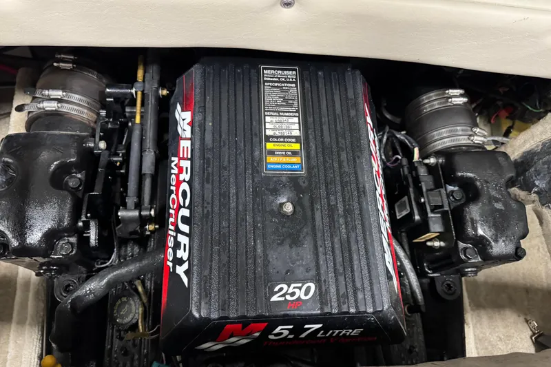 Slide: The Image of Mercury MerCruiser 5.7L engine in 2000 Crownline 225 BR boat, 250 HP. - 18