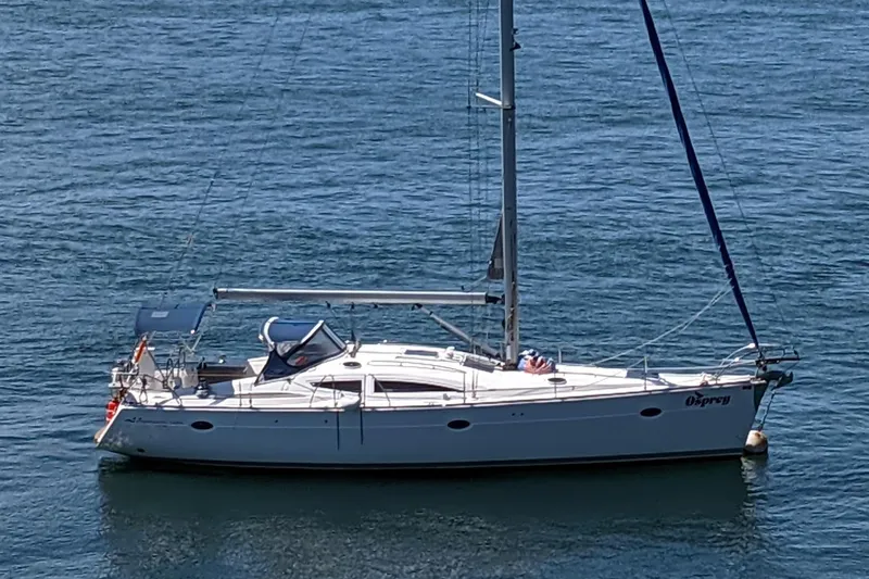 The Image of 2007 Elan Impression 434 sailboat on calm blue water. - 0
