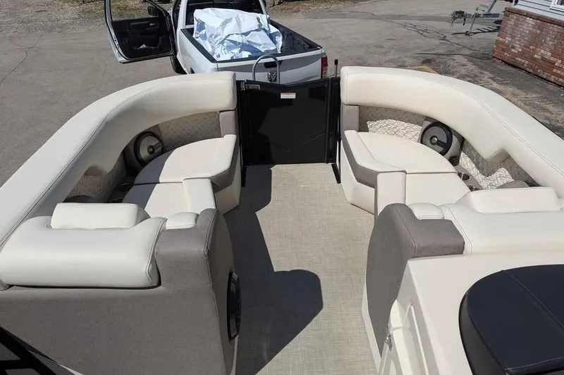 Slide: The Image of Luxurious 2026 Alera M23L boat interior with plush seating and modern design. - 11