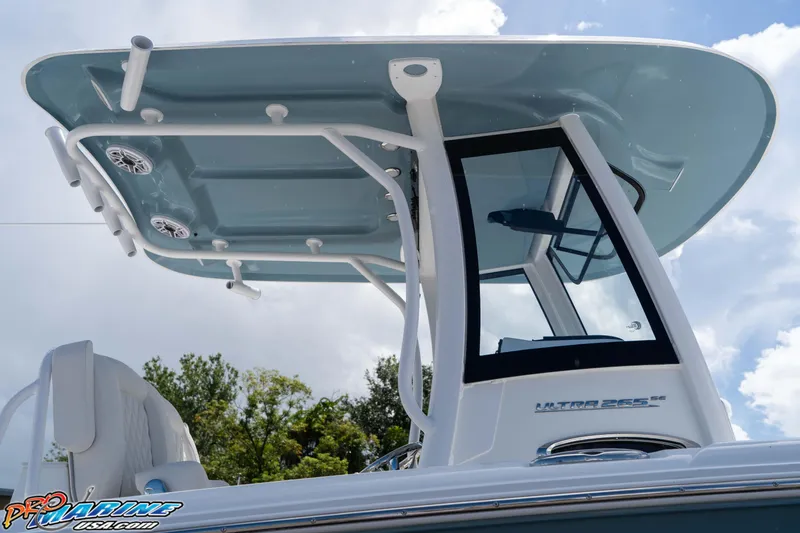 Slide: The Image of 2026 Sea Hunt Ultra 265 SE boat with sleek design and modern features. - 48