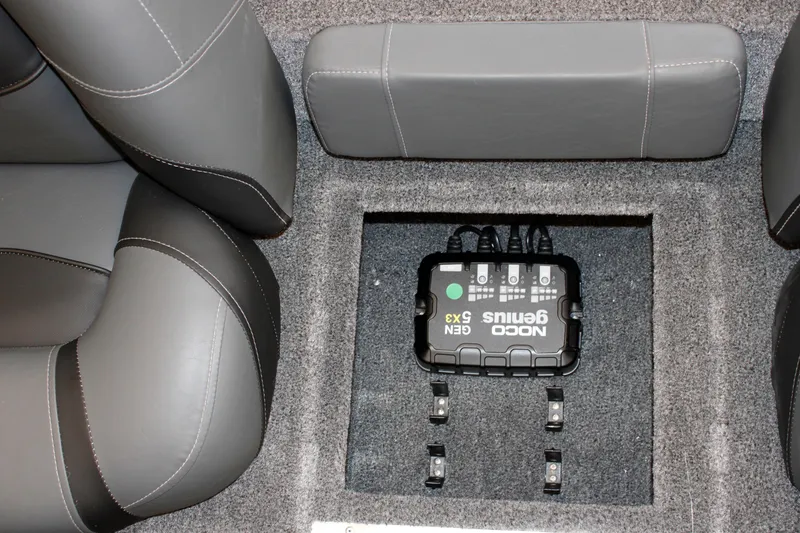 Slide: The Image of 2026 Tracker Pro Team 175 boat interior with NOCO Genius GEN5X3 charger installed. - 9