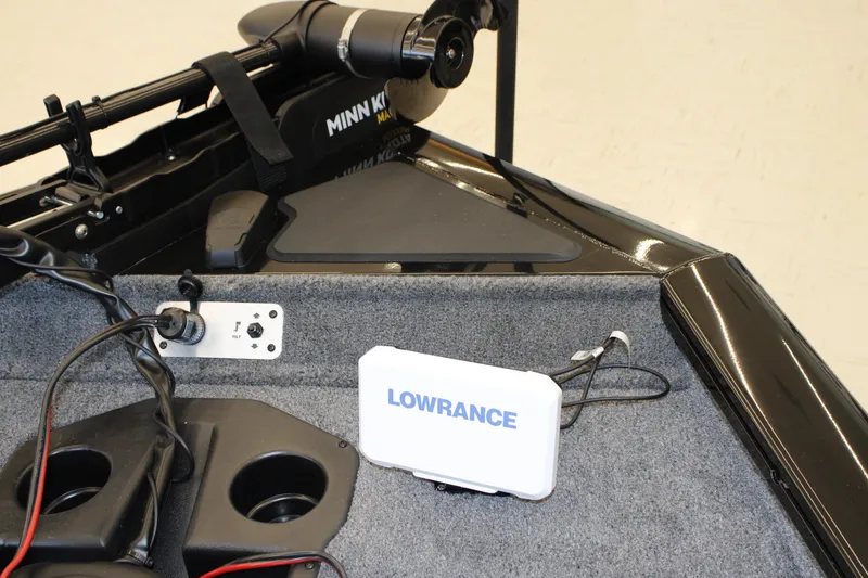 Slide: The Image of 2026 Tracker Pro Team 175 boat with Minn Kota motor and Lowrance electronics. - 11