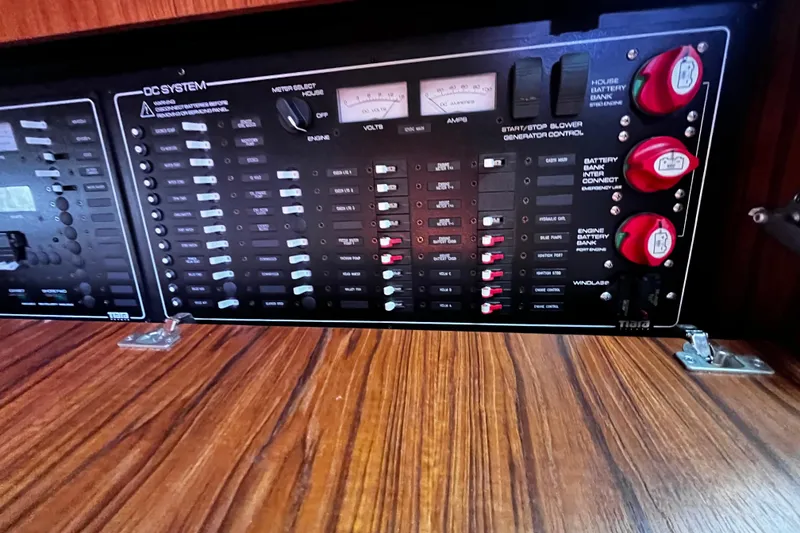 Slide: The Image of Electrical control panel on a 2009 Tiara Yachts 3900 Open boat. - 15