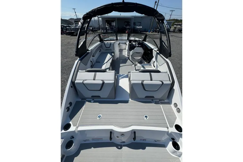 Slide: The Image of 2026 Yamaha Boats AR220 interior with sleek seating and modern design. - 7