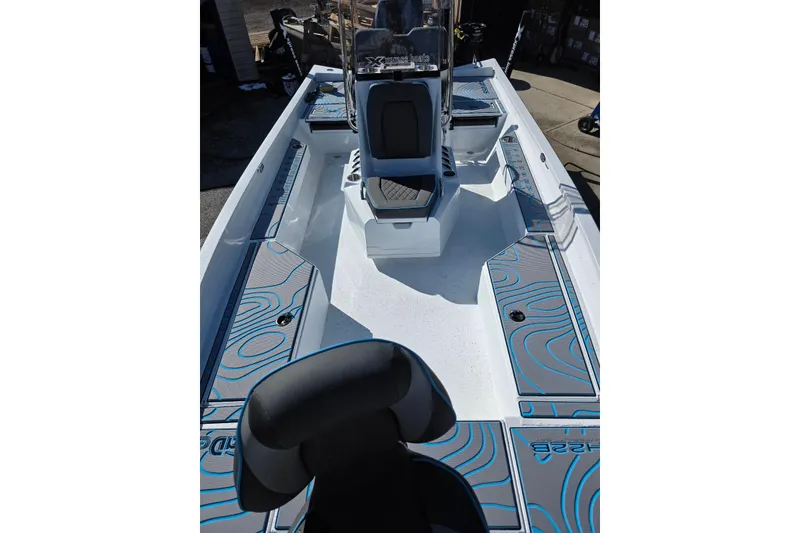 Slide: The Image of 2026 Xpress H22B Bay boat interior with sleek design and modern seating. - 19