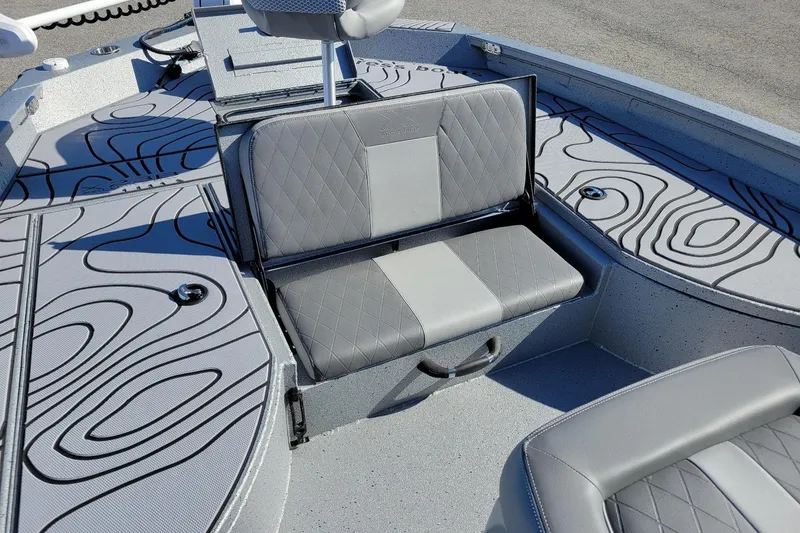 Slide: The Image of 2026 Xpress X23 Bay Lounge boat interior with stylish seating and modern design. - 6