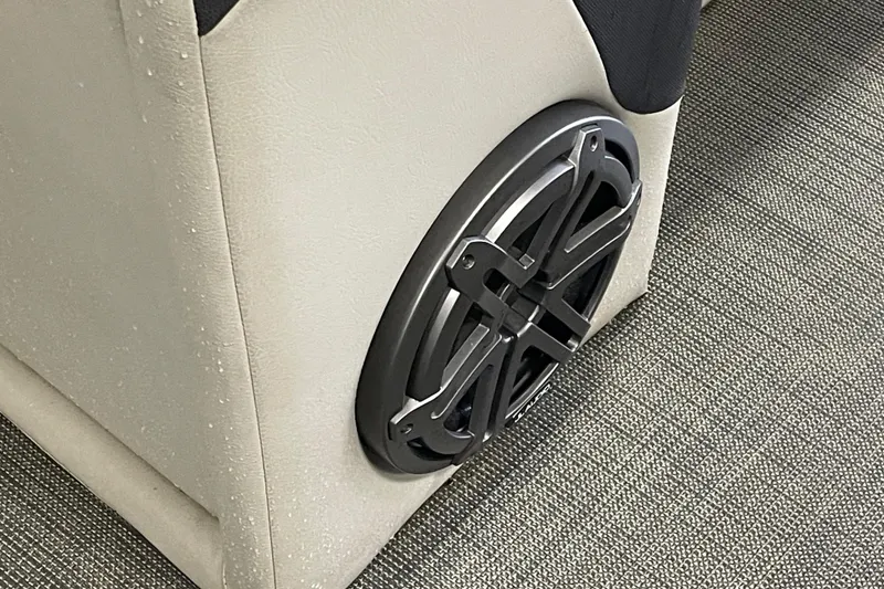 Slide: The Image of Close-up of JL Audio speaker on 2020 South Bay 523E 2.75 boat. - 17