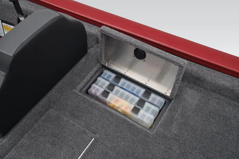 Slide: The Image of Manufacturer Provided Image: 2026 Tracker Pro Team 175 boat interior with NOCO Genius battery charger. - 48