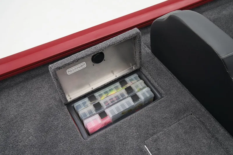 Slide: The Image of Manufacturer Provided Image: 2026 Tracker Pro Team 175 seat with red and black upholstery. - 49