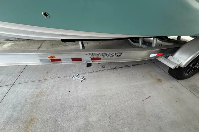 Slide: The Image of 2021 Sea Fox 288 Commander boat on trailer, side view. - 17