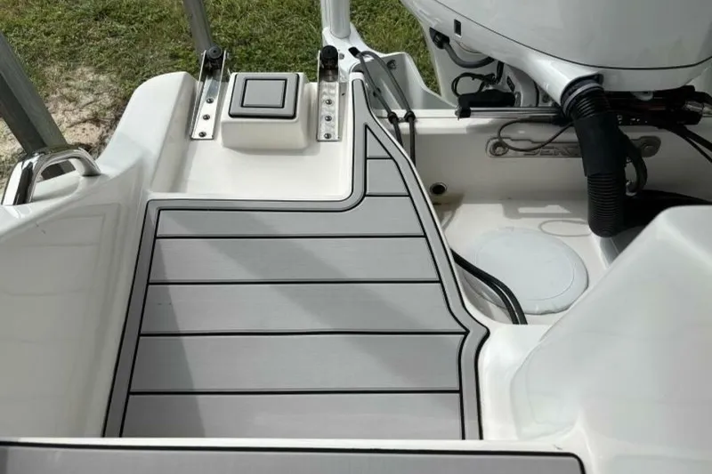 Slide: The Image of 2021 Sea Fox 288 Commander boat deck with sleek design and modern fittings. - 36