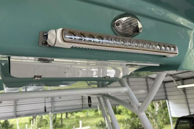 Slide: The Image of LED light and speaker on 2021 Sea Fox 288 Commander boat. - 40