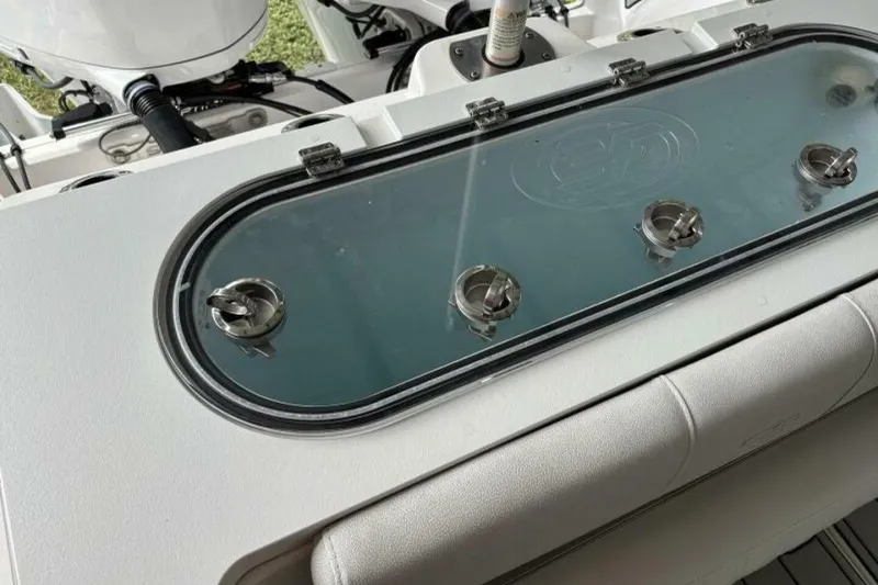 Slide: The Image of 2021 Sea Fox 288 Commander boat livewell with secure latches and clear lid. - 52