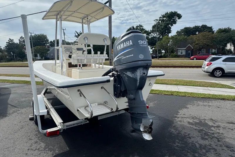 Slide: The Image of 2007 Jones Brothers 20 Bateau boat with Yamaha 90 engine on trailer. - 7