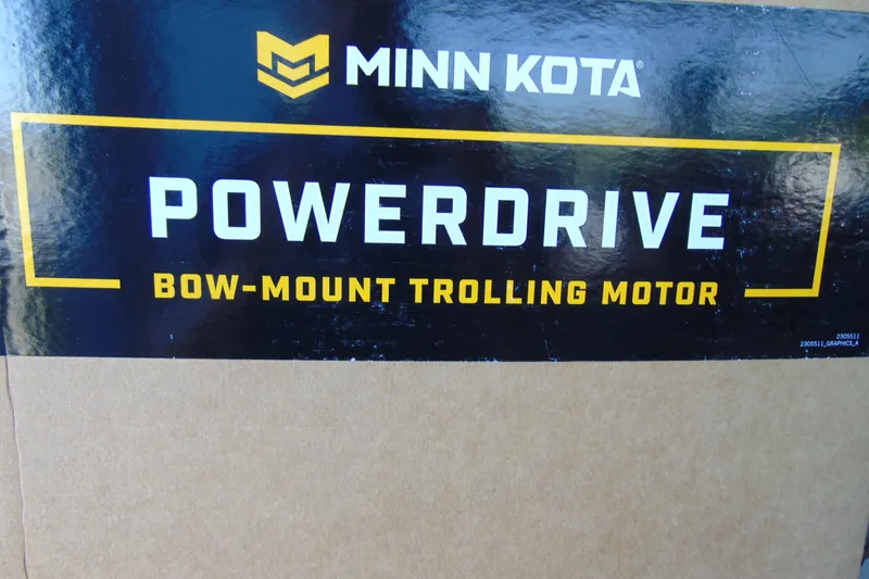 Slide: The Image of Minn Kota PowerDrive bow-mount trolling motor packaging for Crestliner 1650 Kodiak 2026. - 9