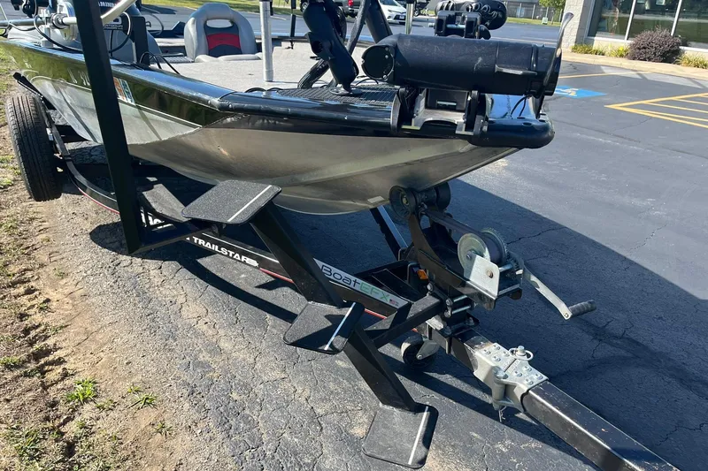 Slide: The Image of 2008 Tracker Pro Team 175 TXW boat on trailer in parking lot. - 4
