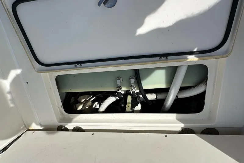 Slide: The Image of Boat compartment with hoses and valves, Blackwood 270, 2012 model. - 17