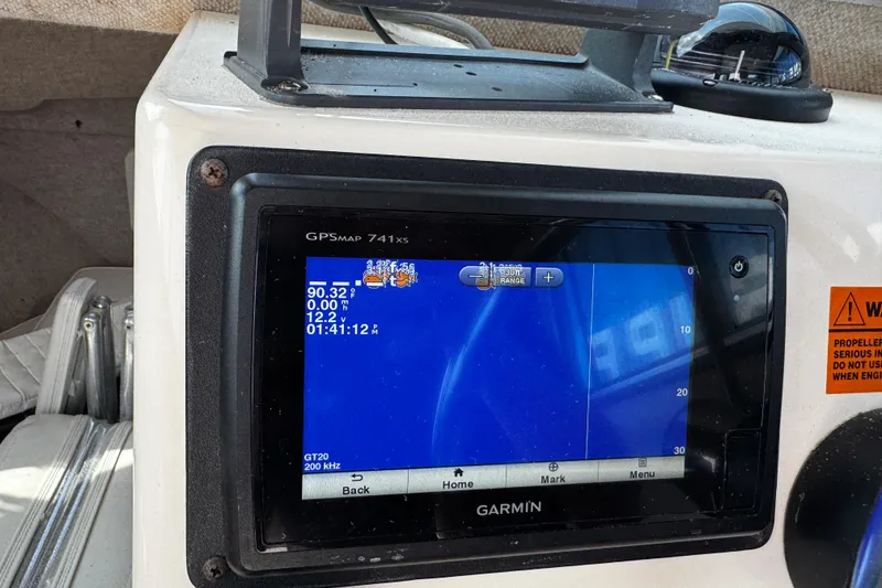 Slide: The Image of Garmin GPSMAP 741xs display on 2007 Parker 2320 SL Sport Cabin boat dashboard. - 13