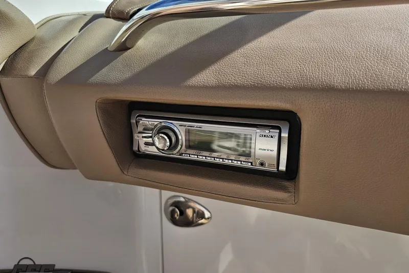 Slide: The Image of Sony marine stereo installed in 2007 Cobalt 252 boat dashboard. - 55