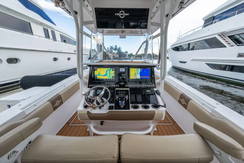Slide: The Image of Pilothouse interior of 2009 Hargrave Raised Pilothouse yacht with navigation equipment. - 31