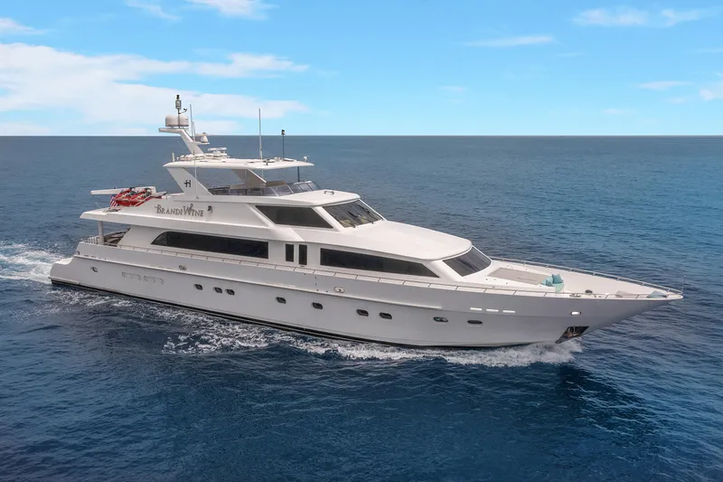 Slide: The Image of Luxury 2009 Hargrave Raised Pilothouse yacht cruising on open sea. - 36