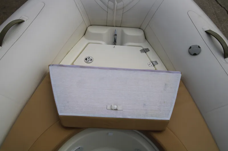 Slide: The Image of 2011 Zodiac Medline 550 NEO boat with motor and boarding ladder. - 23