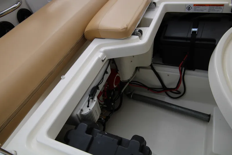Slide: The Image of Zodiac Medline 550 NEO 2011 boat seat with tan upholstery and visible controls. - 32