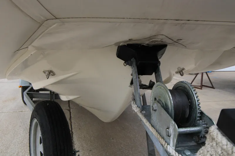 Slide: The Image of 2011 Zodiac Medline 550 NEO boat with Yamaha engine on trailer. - 9