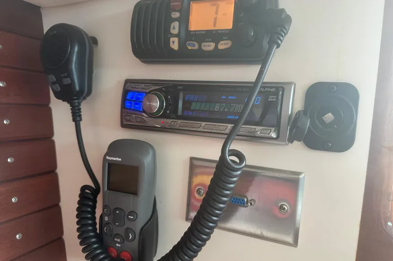 Slide: The Image of Control panel of a 2006 Morris M36 with radio and communication devices. - 25