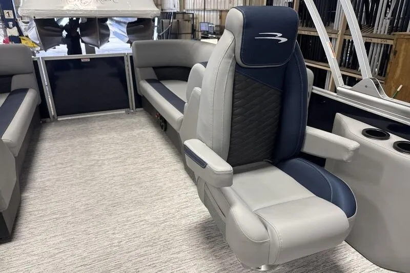 Slide: The Image of 2026 Bennington 23 SSRSF boat interior with luxurious seating and modern design. - 24