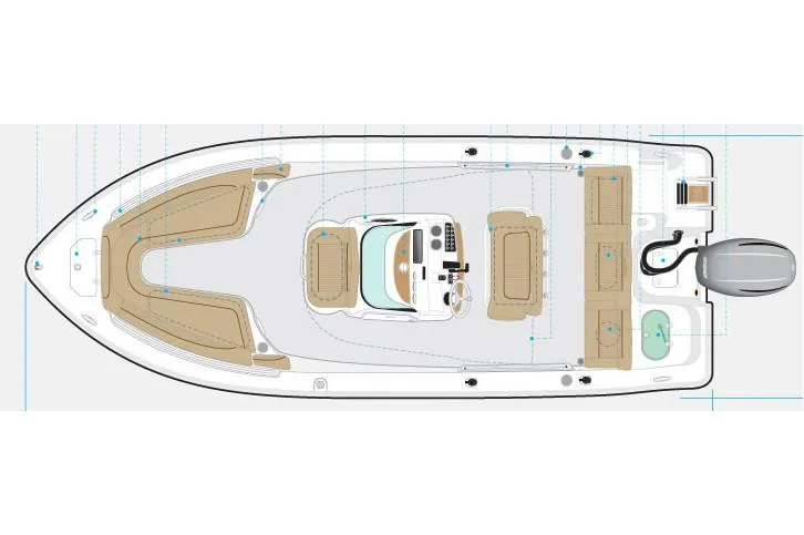 Slide: The Image of Manufacturer Provided Image: Top view of 2019 NauticStar 2302 Legacy boat layout. - 18