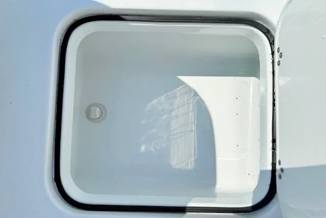 Slide: The Image of Engine compartment of 2026 Yellowfin 24 Bay CE boat, showcasing batteries and wiring. - 11