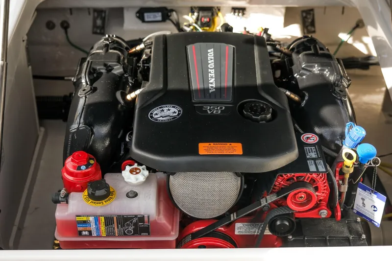 Slide: The Image of Volvo Penta 350 V8 engine in 2025 Chaparral 247 SSX boat, detailed view. - 22